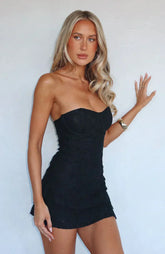 Raised Right, Lead Wrong Lace Mini Dress Black