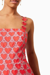 Heartthrob Mini Dress In Red