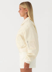 Jameson Bomber Jacket - Ivory