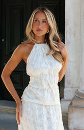 Slay Today Halter Top Cream