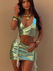 Poppei-Mini-Skirt-Mint-Green