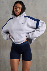 Oversized Hooded Sweatshirt In Heather Grey