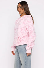 Vol. 1 Oversized Printed Hoodie Posy Bow