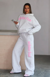 From The Archives Kenzie Wide Leg Sweatpants Grey Marle
