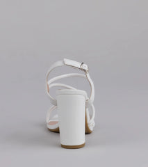 Flirt Mode Activated Strappy Block Heels