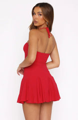 Think I'M In Love Mini Dress Red