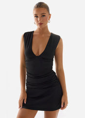Cherry Sky Mini Dress - Black