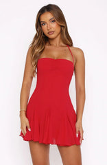 Think I'M In Love Mini Dress Red
