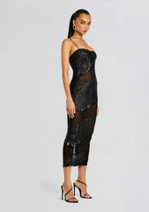 Carmine Embellished Dress
