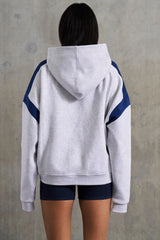 Oversized Hooded Sweatshirt In Heather Grey