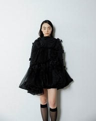 Cristina | Dress Satin Organza Black