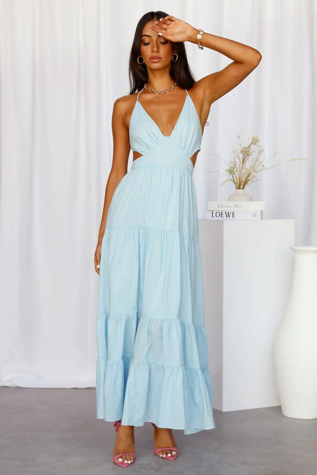 Girl Where Midi Dress Blue