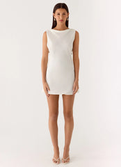 Tuscan Glow Chiffon Mini Dress - Ivory